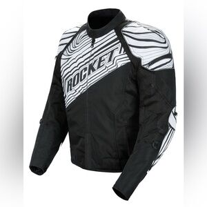 Joe Rocket Fallout Limited Edition Motorcycle Jacket Black/White Size XL